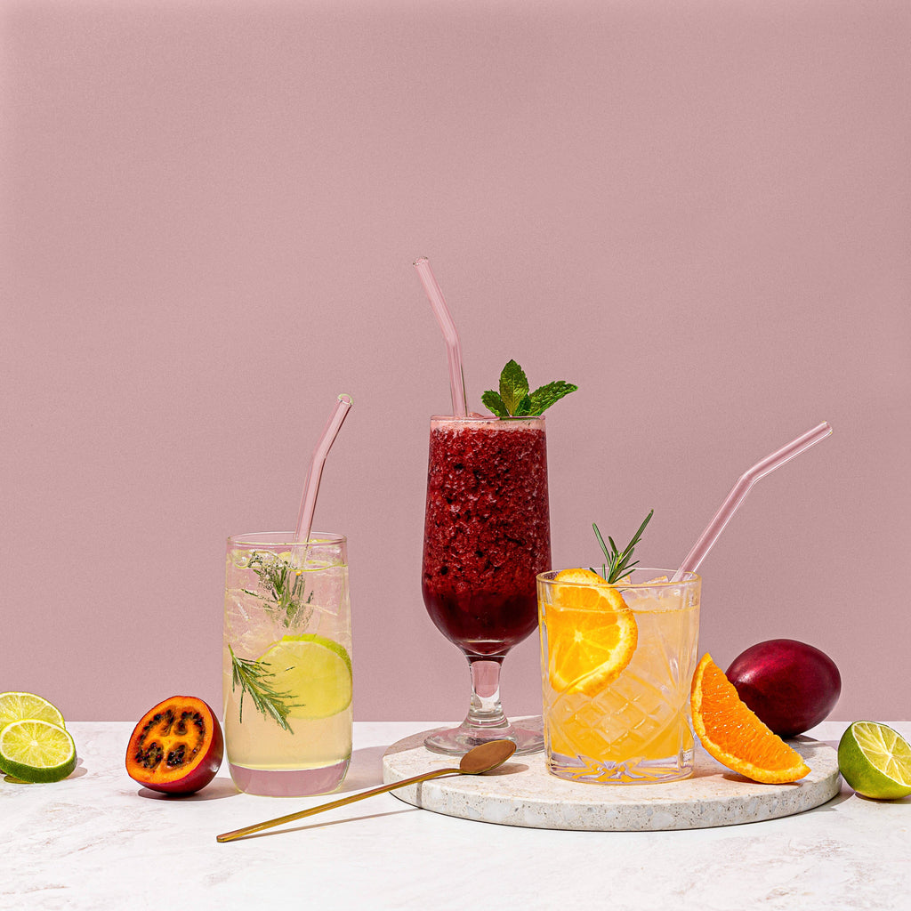 Glass Drinking Straws - Set of 6 Transparent