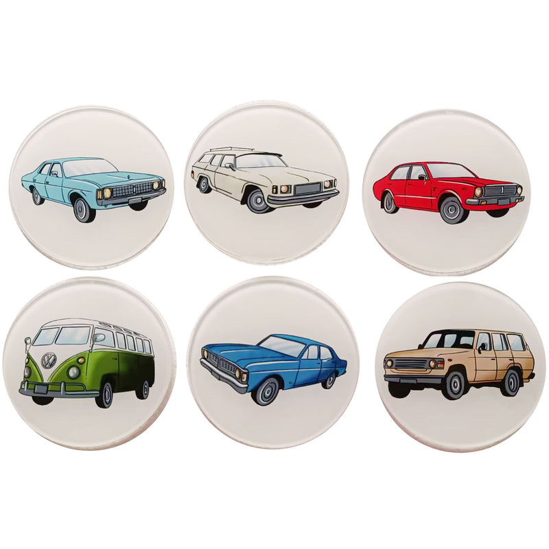 Vintage Car Club Coasters- set of 6