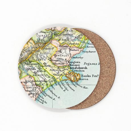 Vintage map coasters