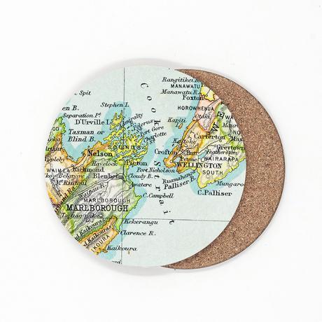 Vintage map coasters