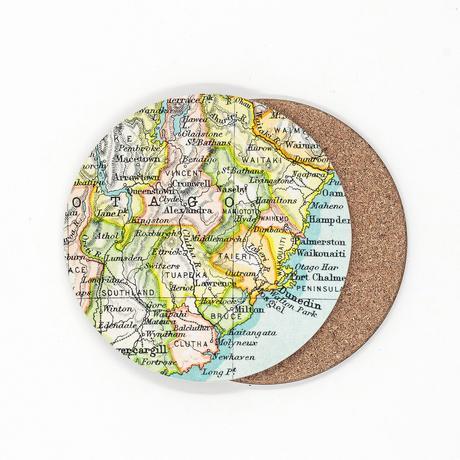 Vintage map coasters