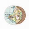 Vintage map coasters